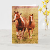 Het Draven van paarden Kaart (Gele Bloem)