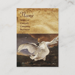 Het dreigde zwanenmonogram, Paars parelpapier Visitekaartje