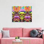 Het Drie Cyborg Probleem Canvas Afdruk (Insitu (Woonkamer))