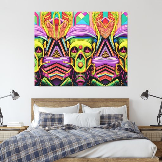 Het Drie Cyborg Probleem Canvas Afdruk (Insitu (Slaapkamer))