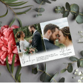 Het drie Hand-Schrijvende Manuscript van de Foto's Bedankkaart