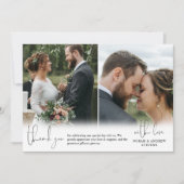 Het drie Hand-Schrijvende Manuscript van de Foto's Bedankkaart (Voorkant)