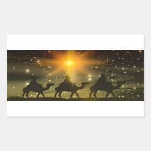 Het drie Mannen religieuze Kerst sticker