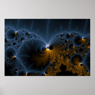 Het drijven Jellies - Fractale Kunst Poster