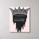 Het Drijven Kroon met Tekst - v2 Canvas Afdruk (Voorkant)