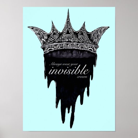 Het Drijven Kroon met Tekst - v2 Poster (Voorkant)
