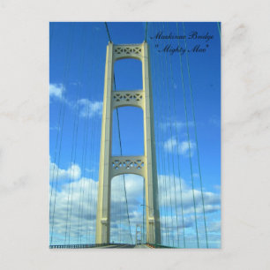 Het drijven over de Brug Mackinac Briefkaart