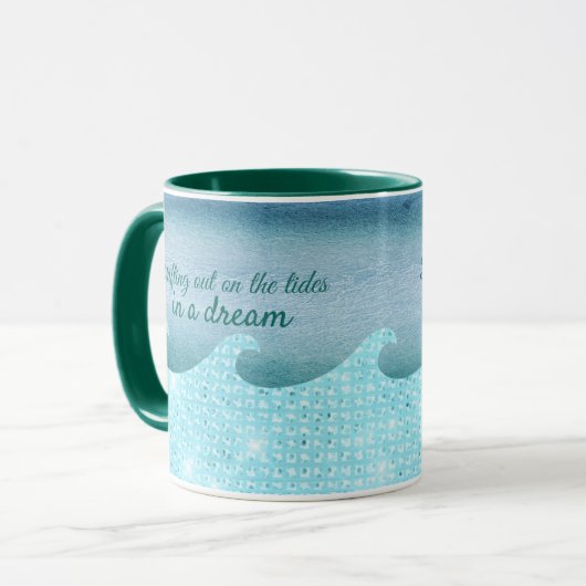 Het drijven uit op de Abstracte Blauw van Tides &  Mok (Voorkant links)