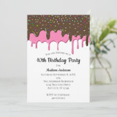 Het drijven van het Bevroren met Sprinkles Birthda Kaart (Staand voorkant)