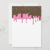 Het drijven van het Bevroren met Sprinkles Birthda Kaart (Achterkant)