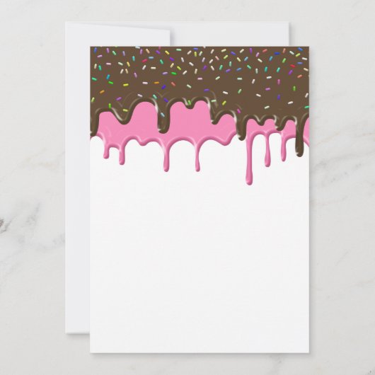 Het drijven van het Bevroren met Sprinkles Birthda Kaart (Achterkant)