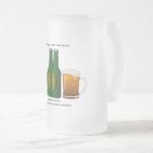 Het drink bier maakt je niet dik! matglas bierpul (Voorkant rechts)