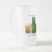 Het drink bier maakt je niet dik! matglas bierpul (Voorkant links)
