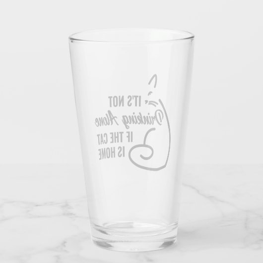 Het drink niet alleen als de kat thuis is glas (Achterkant)