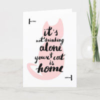 Het Drink niet alleen als uw kat thuis is