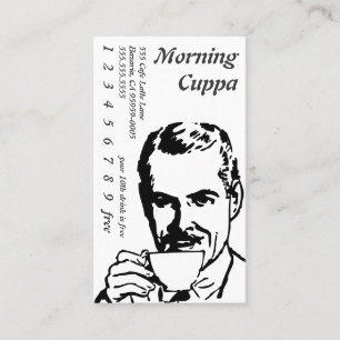 Het Drink van het portret de HoofdOchtend Cuppa Klantenkaartje