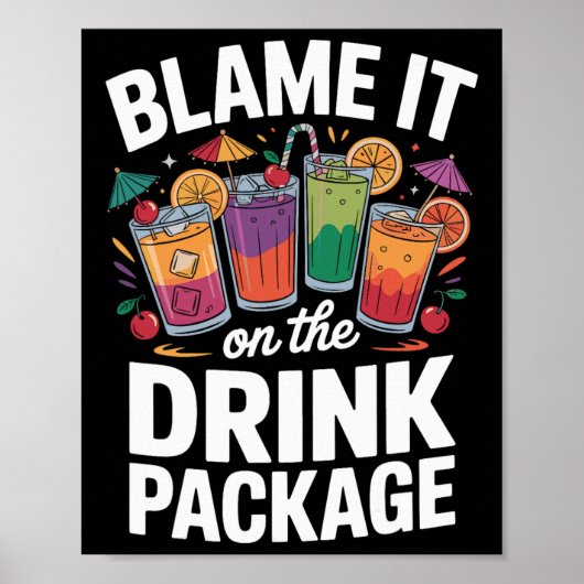 Het drinkpakket de schuld geven 3 poster (Voorkant)