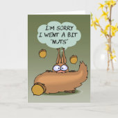 Het droevige Nootachtige Wenskaart van de Eekhoorn Kaart (Gele Bloem)