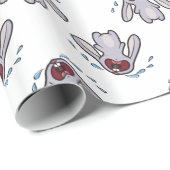 Het drogen van Bunny Rabbit | Bawling Bunny Patter Cadeaupapier (Rol Hoek)