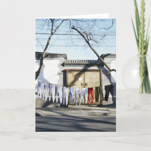 Het Drogen van de wasserij op Drooglijnen Kaart