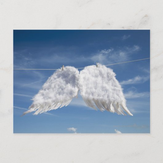 Het drogen van engelenvleugels. briefkaart (Voorkant)