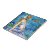 Het dromen van aquamarinestiden door Renee Lavoie Tegeltje (Zijkant)