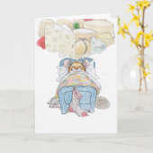 Het Dromen van de Kaas van Kerstmis Muis Kaart (Gele Bloem)