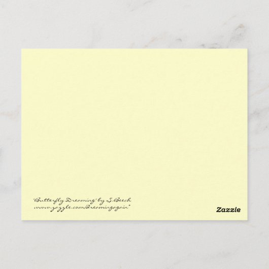 Het Dromen van de vlinder Briefkaart (Achterkant)