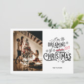 Het dromen van een 2019-kerstkaartje voor de feest feestdagenkaart (Staand voorkant)