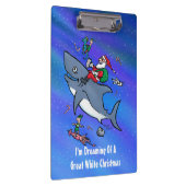 Het dromen van een geweldige witte haai grappige k klembord (Rechts)