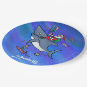 Het dromen van een geweldige witte haai grappige k papieren bordje (Gekanteld)