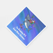 Het dromen van een geweldige witte haai grappige k servet (Hoek)