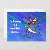 Het dromen van een geweldige witte haai Kerstmis Feestdagenkaart (Voorkant / Achterkant)