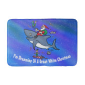 Het dromen van een geweldige witte haaienkerst badmat (Voorkant)