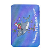 Het dromen van een geweldige witte haaienkerst badmat (Voorkant Verticaal)