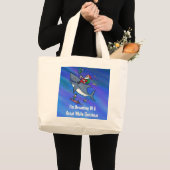 Het dromen van een geweldige witte haaienkerst grote tote bag (Voorkant (product))