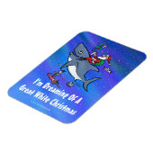 Het dromen van een geweldige witte haaienkerst magneet (Linkerzijde)