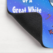 Het dromen van een geweldige witte haaienkerst muismat (Hoek)