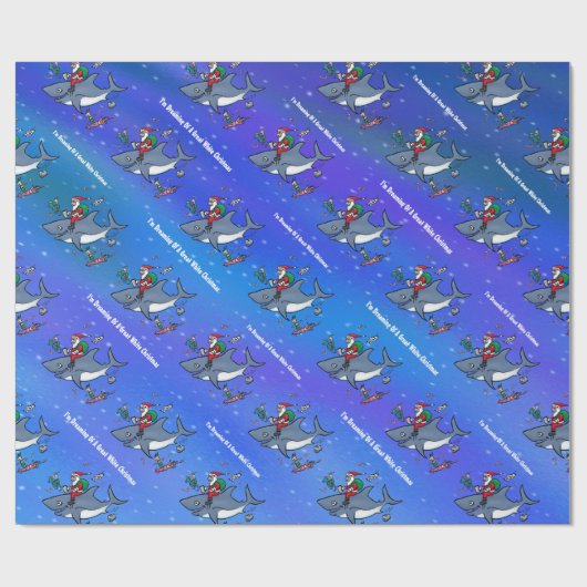 Het dromen van een grote witte kerst cadeaupapier (Vlak)