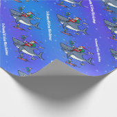 Het dromen van een grote witte kerst cadeaupapier (Hoek)