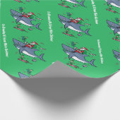 Het dromen van een grote witte kerst Groen Cadeaupapier (Hoek)