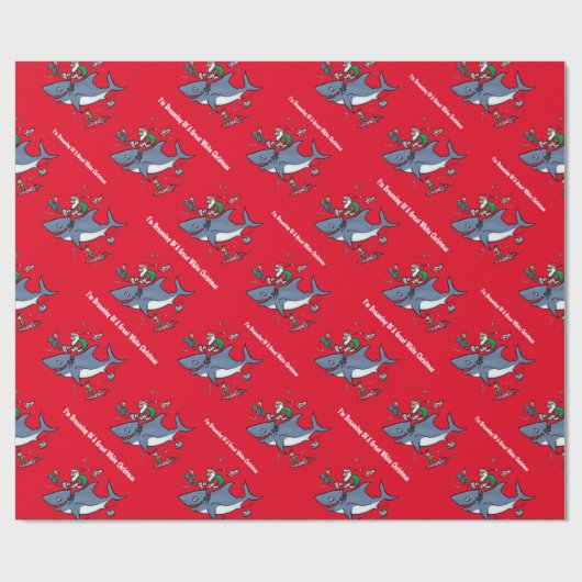 Het dromen van een grote witte kerstabel cadeaupapier (Vlak)