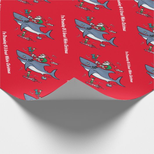 Het dromen van een grote witte kerstabel cadeaupapier (Hoek)