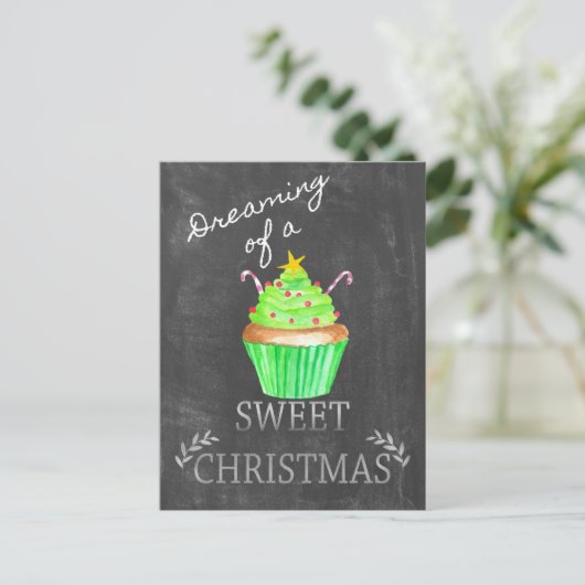 Het dromen van een heerlijk kerstfeest! briefkaart (Staand voorkant)