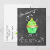 Het dromen van een heerlijk kerstfeest! briefkaart (Voorkant / Achterkant)