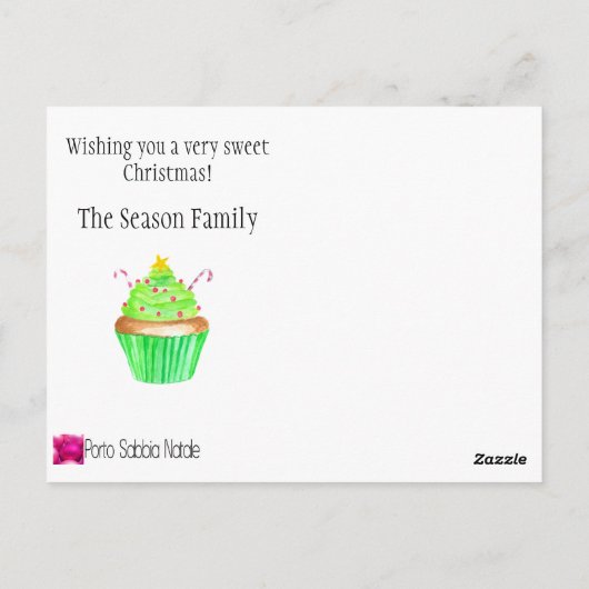 Het dromen van een heerlijk kerstfeest! briefkaart (Achterkant)