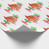 Het dromen van een heerlijk kerstfeest! cadeaupapier (Hoek)