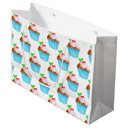 Het dromen van een heerlijk kerstfeest! groot cadeauzakje (Voorkant Gekanteld)