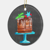 Het dromen van een heerlijk kerstfeest! keramisch ornament (Links)