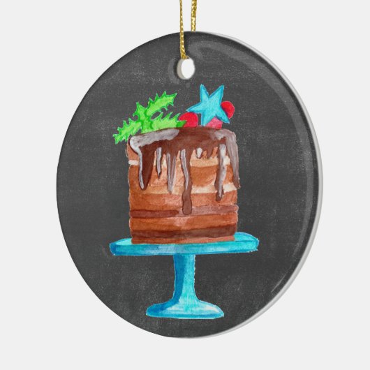 Het dromen van een heerlijk kerstfeest! keramisch ornament (Links)